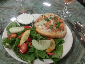 Relics Antique Mall Tea Room quiche